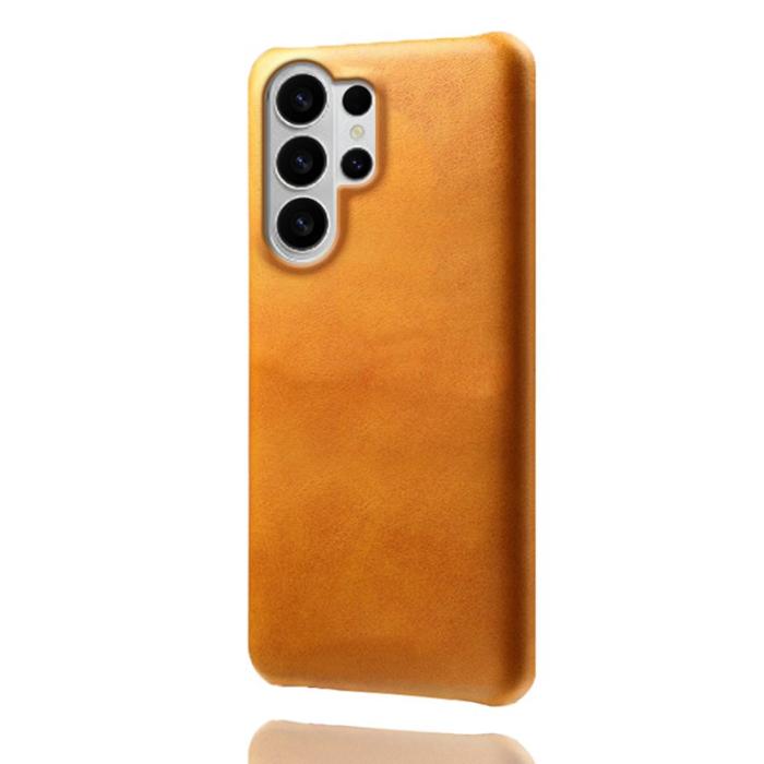 OEM - Samsung Galaxy S26 Ultra Skal PU Läder Hård PC Skydd - Orange