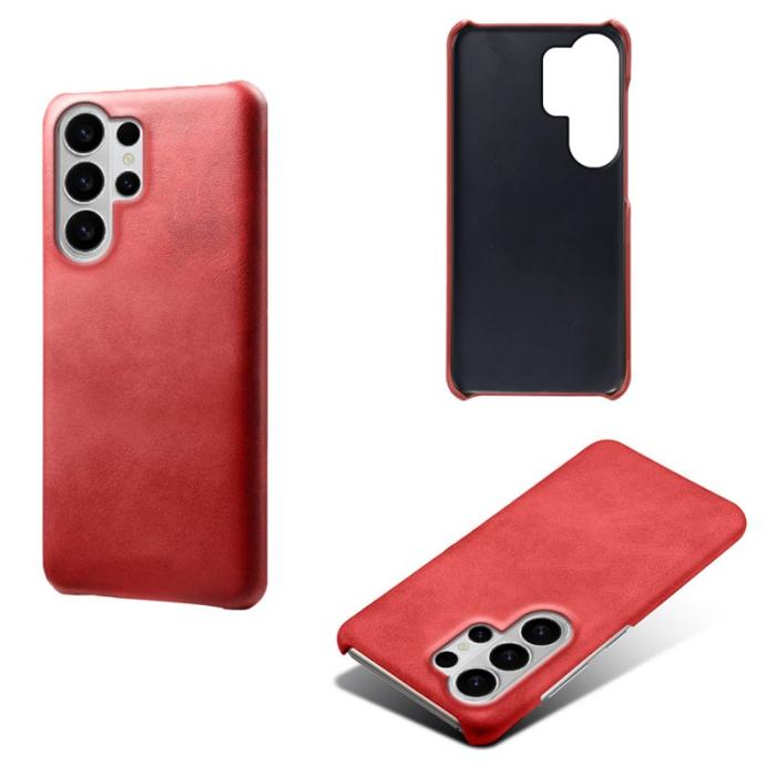 OEM - Samsung Galaxy S26 Ultra Skal PU Läder Hård PC Skydd - Röd
