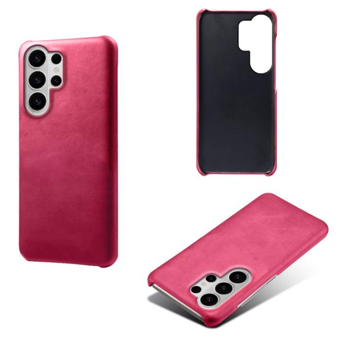 OEM - Samsung Galaxy S26 Ultra Skal PU Läder Hård PC Skydd - Rosa