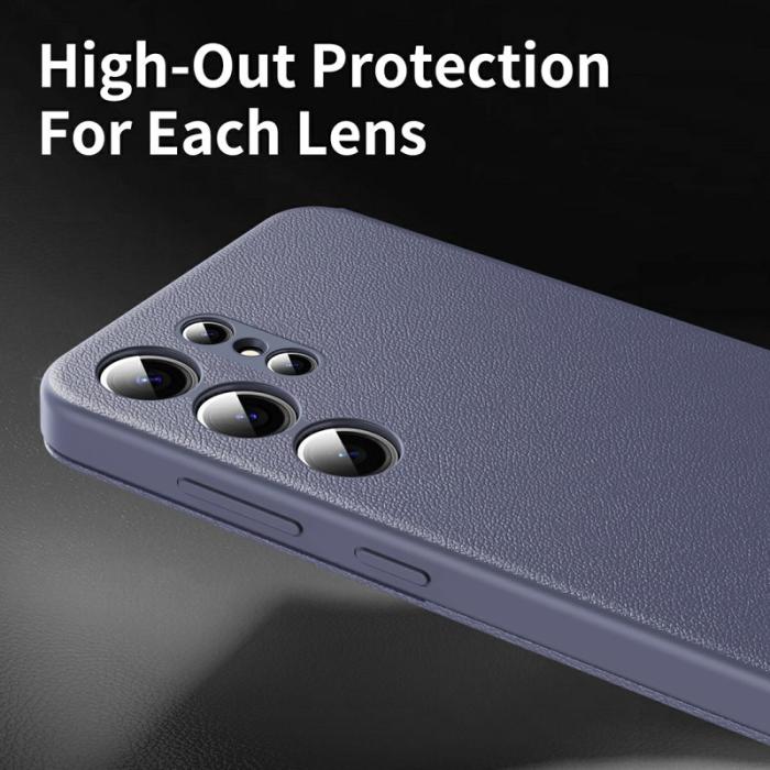 OEM - Samsung Galaxy S26 Ultra Skal PU Läder Smart View - Grå Lila