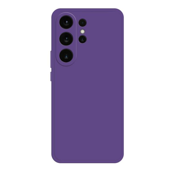 OEM - Samsung Galaxy S26 Ultra Skal TPU Rakt Kantskydd - Mörklila