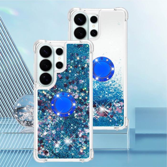 OEM - Samsung Galaxy S26 Ultra Skal TPU Stöd Fodral - Blå / Hjärtan