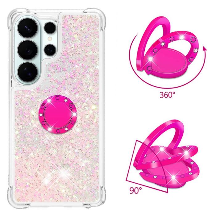 OEM - Samsung Galaxy S26 Ultra Skal TPU Stöd Kickstand - Rosa / Pentagram