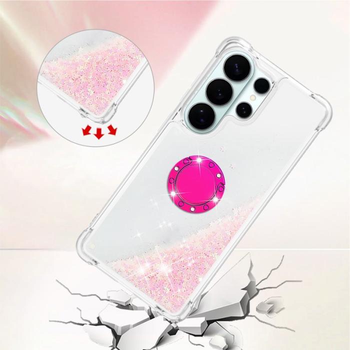 OEM - Samsung Galaxy S26 Ultra Skal TPU Stöd Kickstand - Rosa / Pentagram