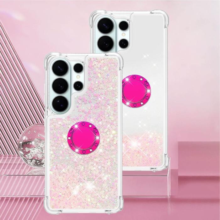 OEM - Samsung Galaxy S26 Ultra Skal TPU Stöd Kickstand - Rosa / Pentagram