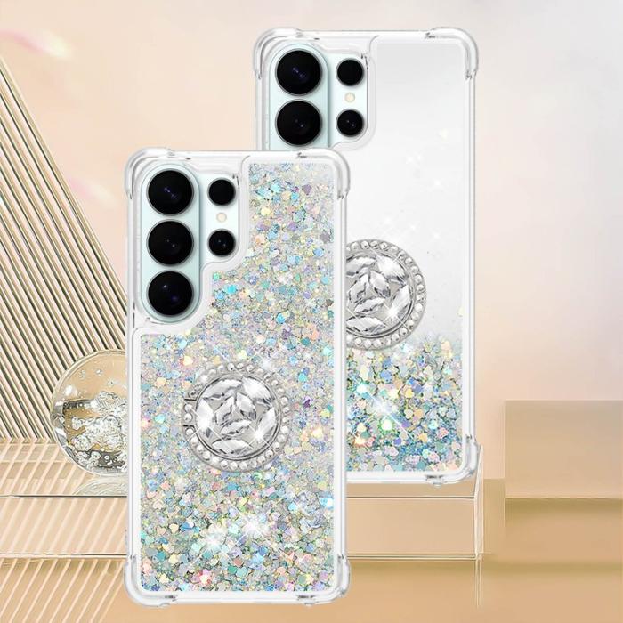 OEM - Samsung Galaxy S26 Ultra Skal TPU Stöd Skydd - Silver / Hjärtan