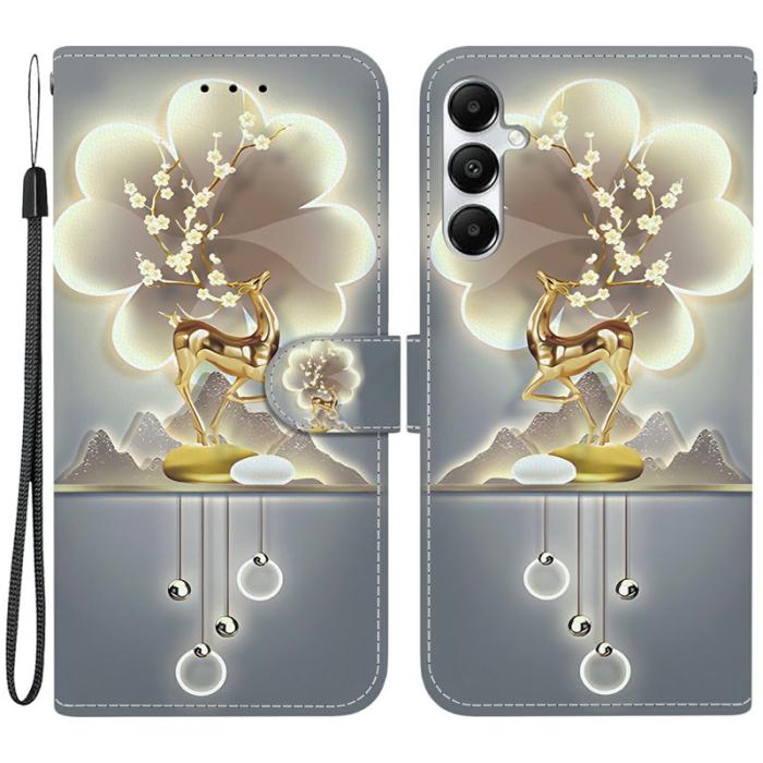 OEM - Sika Samsung Galaxy A35 5G Fodral PU Läder Mönstertryck - Sika Deer