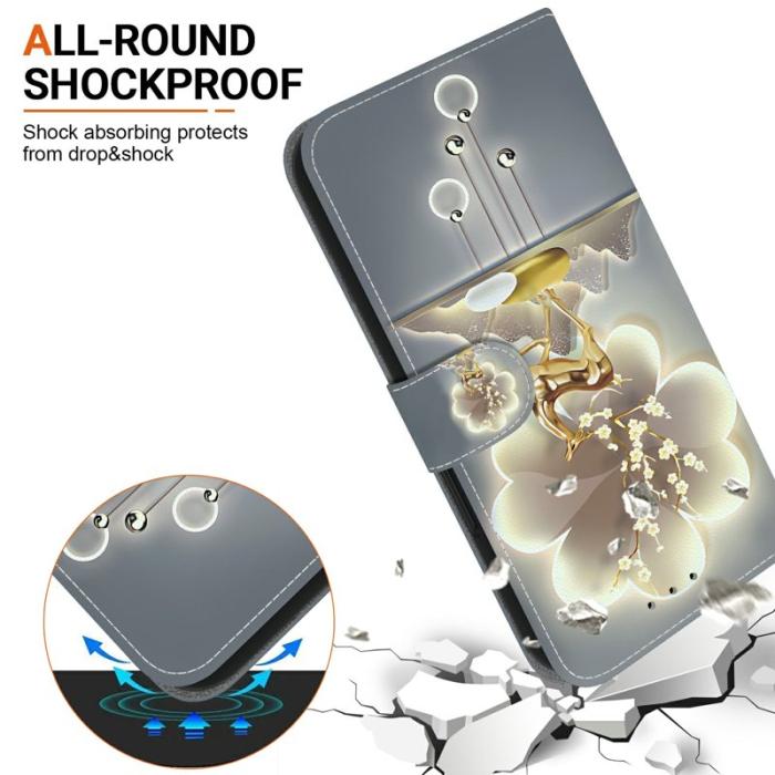 OEM - Sika Samsung Galaxy A35 5G Fodral PU Läder Mönstertryck - Sika Deer