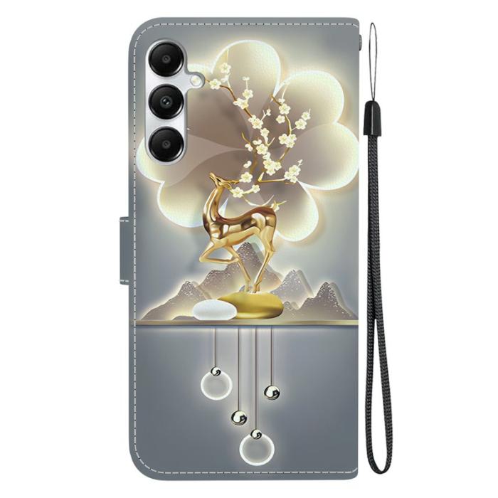 OEM - Sika Samsung Galaxy A35 5G Fodral PU Läder Mönstertryck - Sika Deer