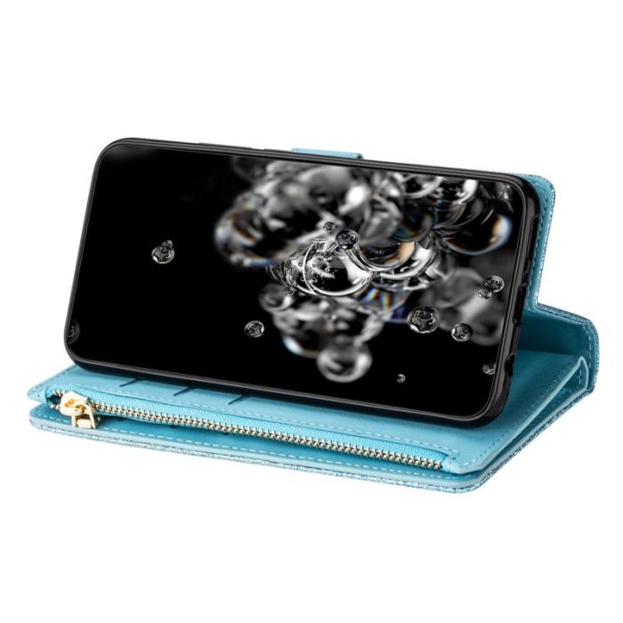 OEM - Starry Sky Samsung Galaxy S26 Fodral Äkta Läder - Blå