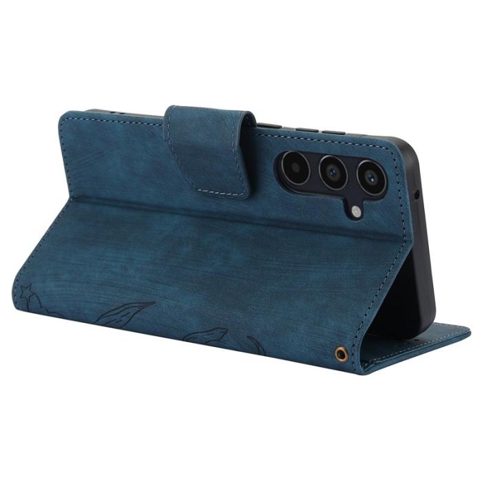 OEM - Samsung Galaxy A35 5G Fodral Flip Konstläder - Blå