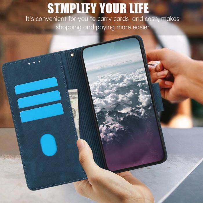 OEM - Samsung Galaxy A35 5G Fodral Flip Konstläder - Blå