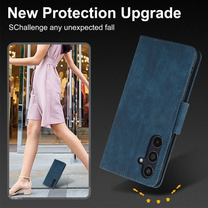 OEM - Samsung Galaxy A35 5G Fodral Flip Konstläder - Blå