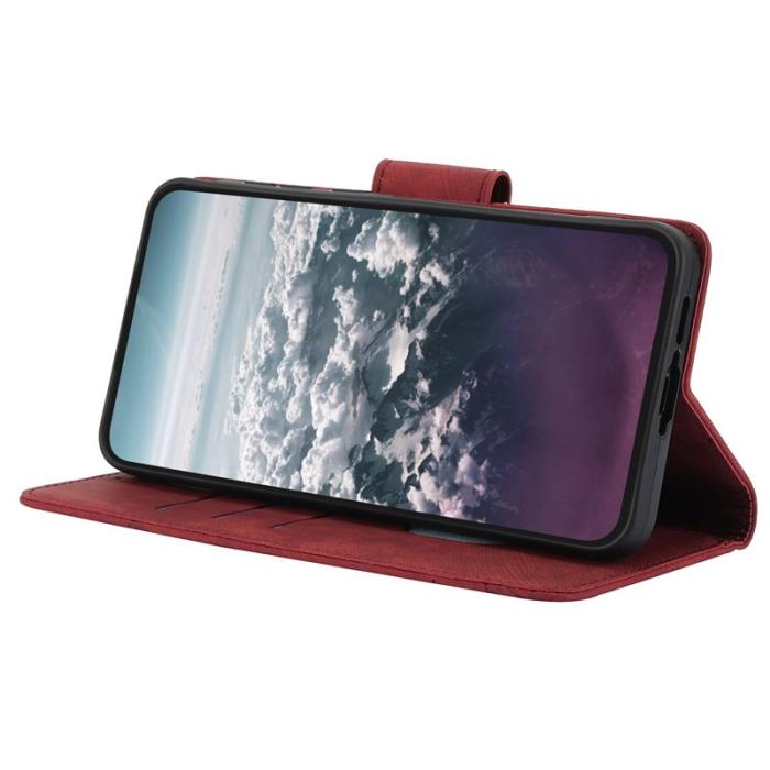 OEM - Samsung Galaxy A35 5G Fodral Flip Konstläder - Röd