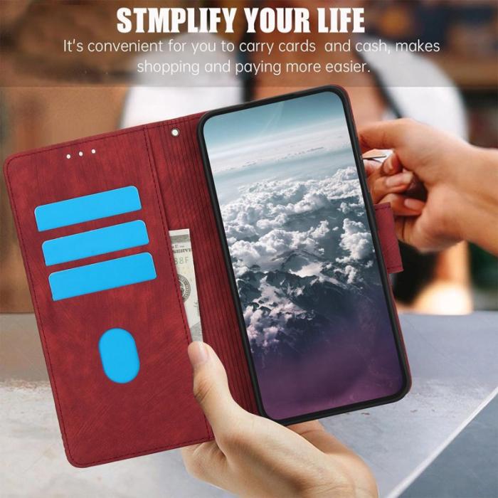 OEM - Samsung Galaxy A35 5G Fodral Flip Konstläder - Röd