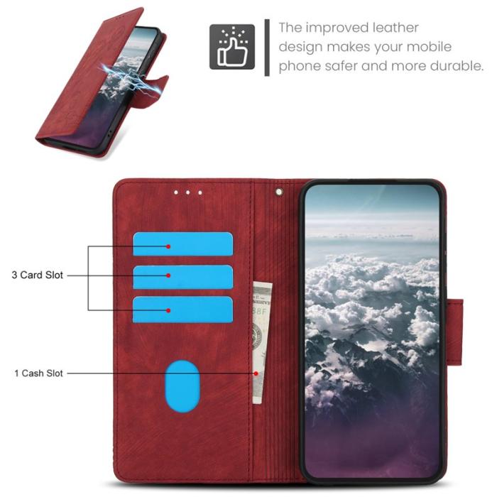 OEM - Samsung Galaxy A35 5G Fodral Flip Konstläder - Röd