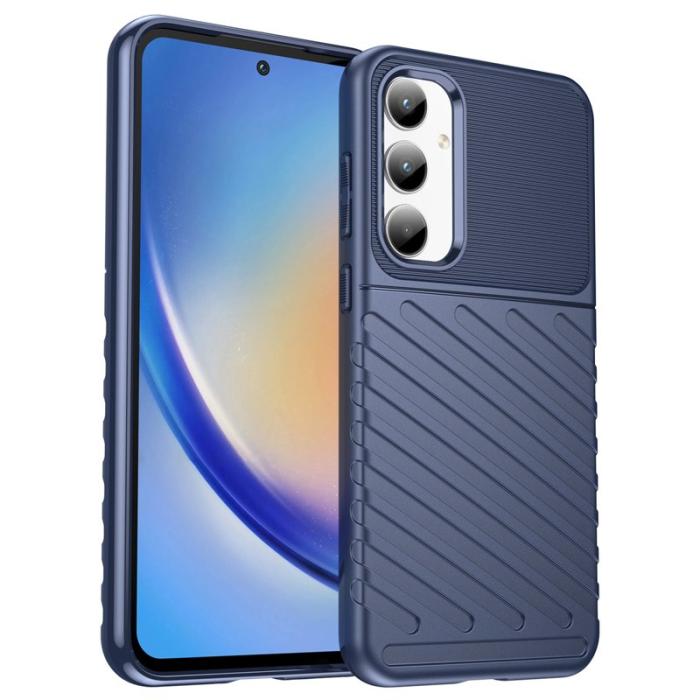 OEM - Thunder Series Samsung Galaxy A35 5G Skal TPU Shockabsorberande - Blå