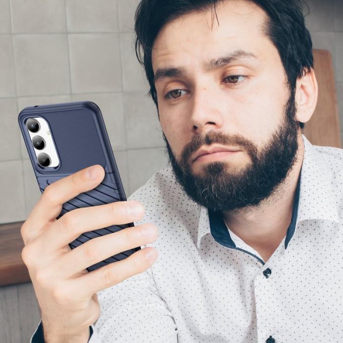 OEM - Thunder Series Samsung Galaxy A35 5G Skal TPU Shockabsorberande - Blå