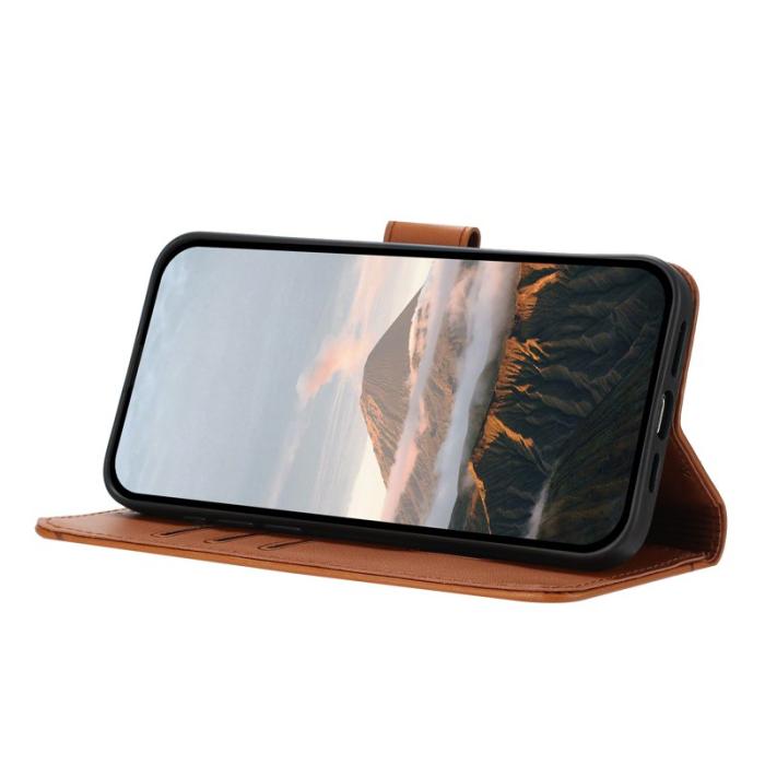 OEM - Triangle Samsung Galaxy A35 5G Skal Äkta Läder - Kaffe