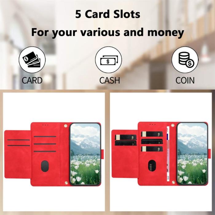 OEM - Tulip Samsung Galaxy A35 5G Fodral Äkta Läder - Röd