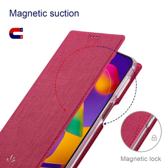 VILI - VILI Samsung Galaxy A35 5G Skal Flip Stöttålig Konstläder DMX - Rosa