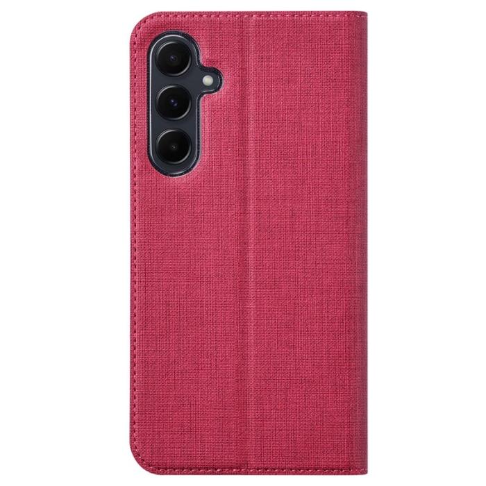 VILI - VILI Samsung Galaxy A35 5G Skal Flip Stöttålig Konstläder DMX - Rosa