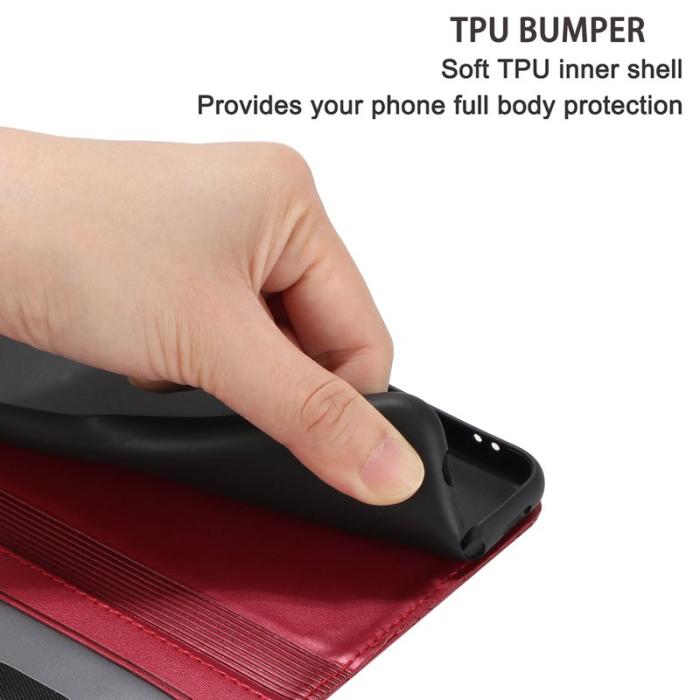 OEM - Wall Cats Samsung Galaxy S26 Skal Äkta Läder - Röd