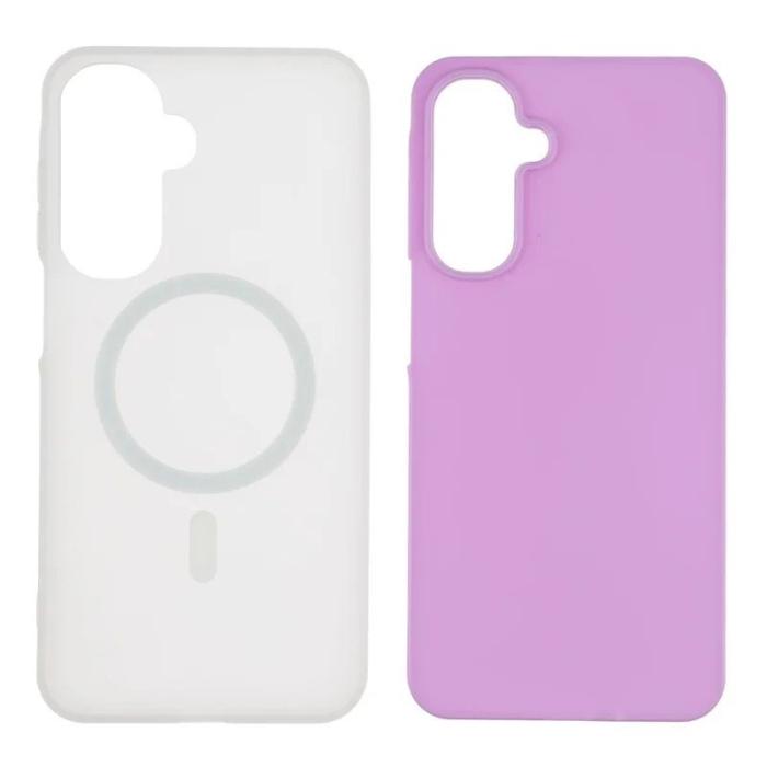 WANLONFENG - WANLONFENG Samsung Galaxy A35 5G Skal Matt PC TPU - Lila