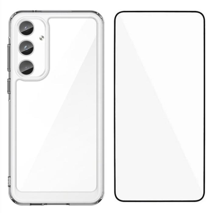 WANLONFENG - WANLONFENG Samsung Galaxy A35 5G Skal TPU + Akryl Klar - Transparent