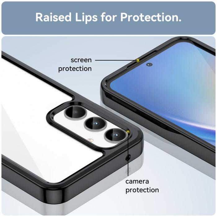 WANLONFENG - WANLONFENG Samsung Galaxy A35 5G Skal TPU XC Serie - Svart