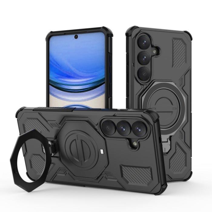 WANLONFENG - WANLONFENG Samsung Galaxy S26 Skal PC TPU KJ Serie - Svart