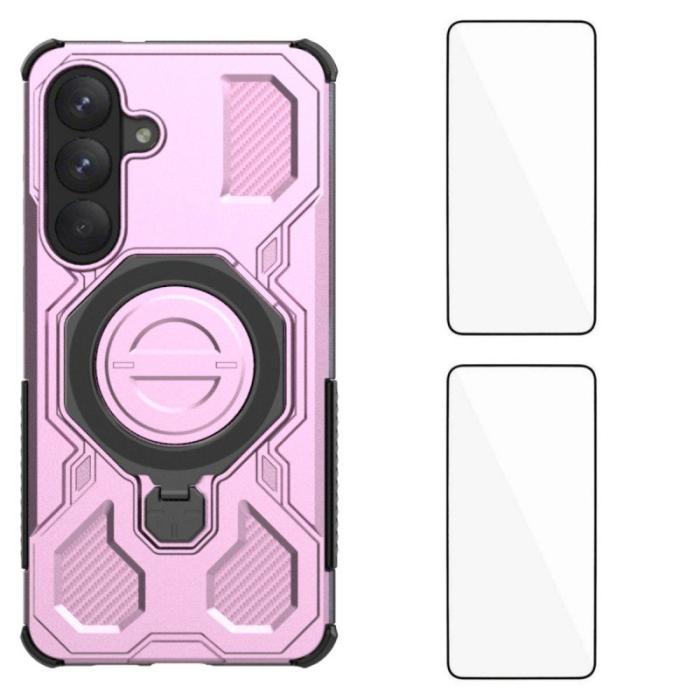 WANLONFENG - WANLONFENG Samsung Galaxy S26 Skal PC TPU KJ Series - Lila