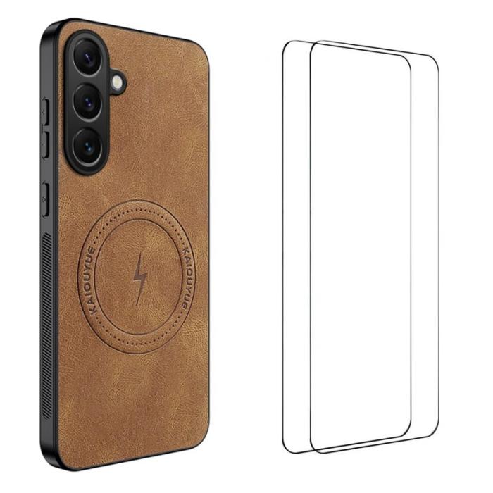 WANLONFENG - WANLONFENG Samsung Galaxy S26 Plus Skal PC TPU SD Series - Brun