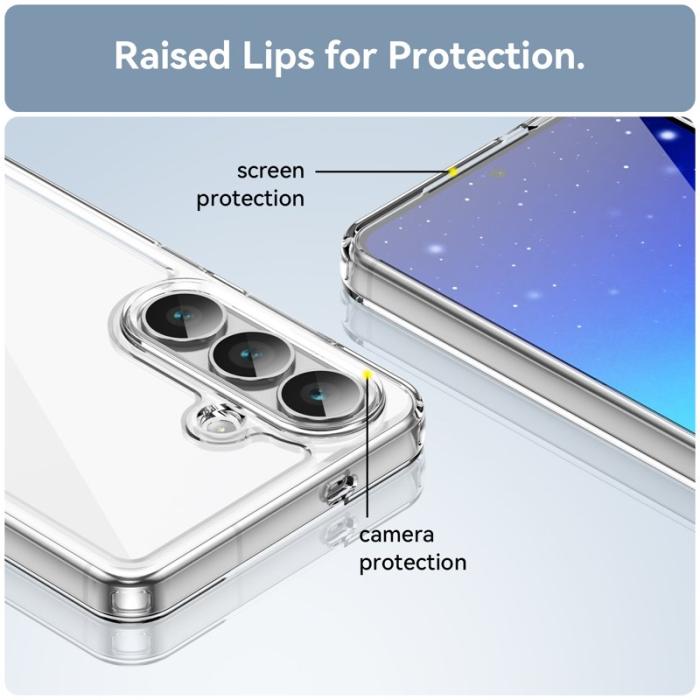 WANLONFENG - WANLONFENG Samsung Galaxy S26 Skal TPU Akryl Klar - Transparent