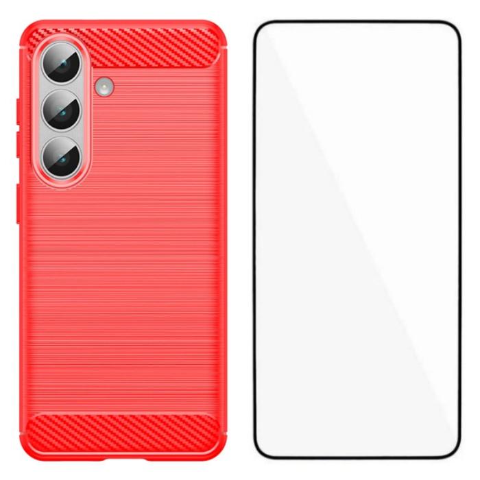 WANLONFENG - WANLONFENG Samsung Galaxy S26 Plus Skal TPU LS Serie - Röd