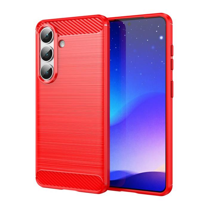 WANLONFENG - WANLONFENG Samsung Galaxy S26 Plus Skal TPU LS Serie - Röd