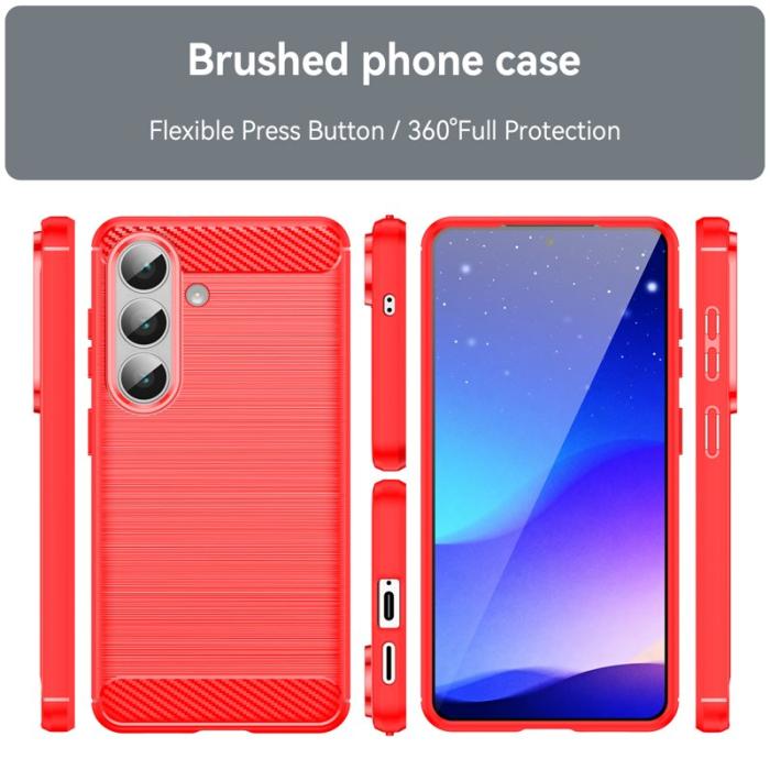 WANLONFENG - WANLONFENG Samsung Galaxy S26 Plus Skal TPU LS Serie - Röd