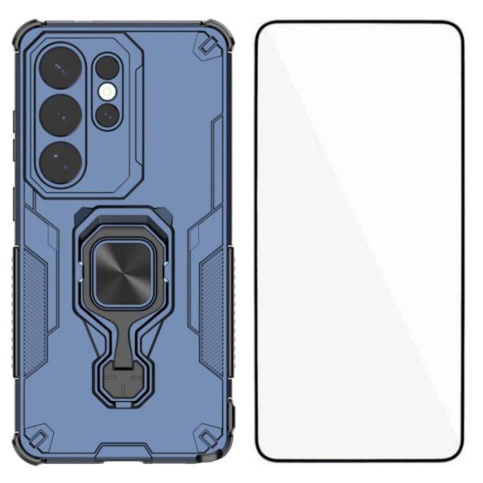 WANLONFENG - WANLONFENG Samsung Galaxy S26 Ultra Skal Plast Kickstand - Blå