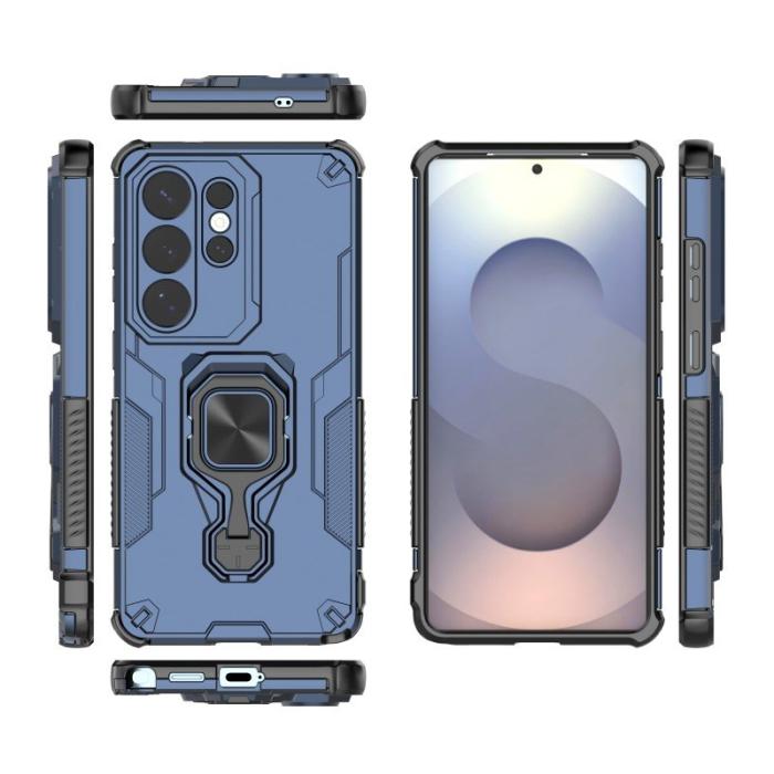 WANLONFENG - WANLONFENG Samsung Galaxy S26 Ultra Skal Plast Kickstand - Blå