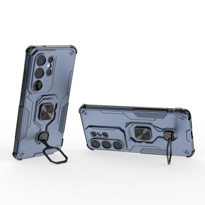 WANLONFENG - WANLONFENG Samsung Galaxy S26 Ultra Skal Plast Kickstand - Blå