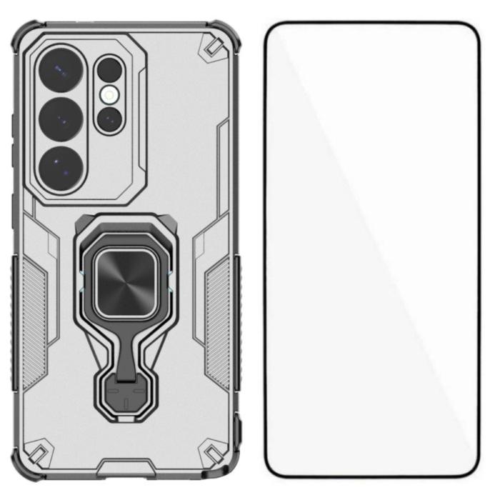 WANLONFENG - WANLONFENG Samsung Galaxy S26 Ultra Skal Plast Kickstand - Grå