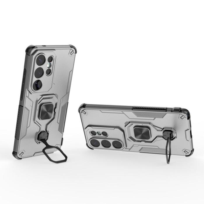 WANLONFENG - WANLONFENG Samsung Galaxy S26 Ultra Skal Plast Kickstand - Grå