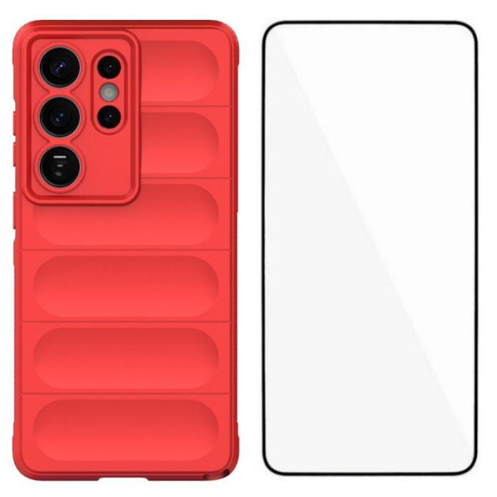 WANLONFENG - WANLONFENG Samsung Galaxy S26 Ultra Skal TPU HD Serie - Röd