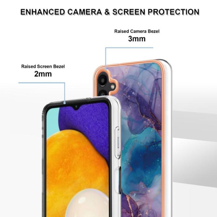 OEM - YB Galaxy A35 5G Skal TPU IMD Marmor Mönster - Lila