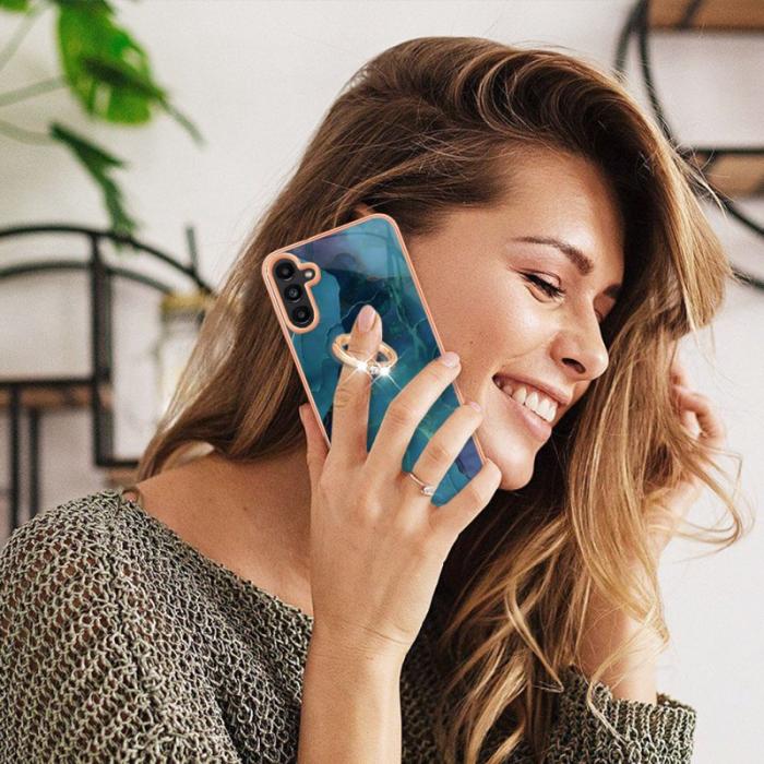 OEM - YB Samsung Galaxy A35 5G Skal TPU IMD Series-17 - Grön