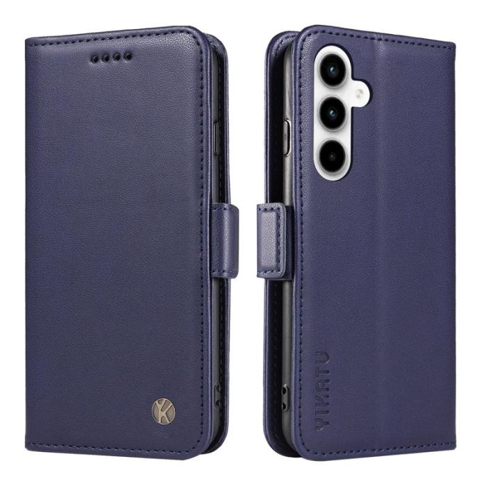 YIKATU - YIKATU Samsung Galaxy A35 5G Fodral Äkta Läder - Safir