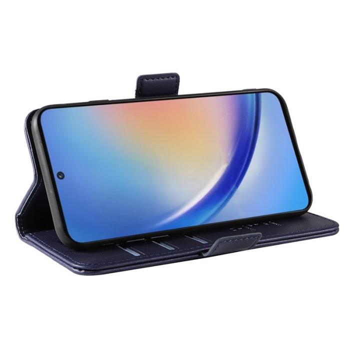 YIKATU - YIKATU Samsung Galaxy A35 5G Fodral Äkta Läder - Safir