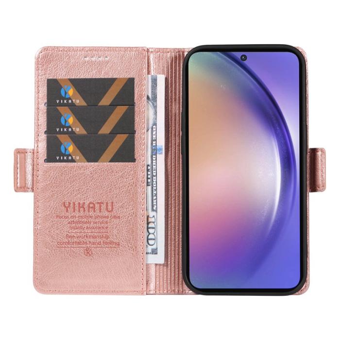 YIKATU - YIKATU Samsung Galaxy A35 5G Fodral Konstläder - Roséguld
