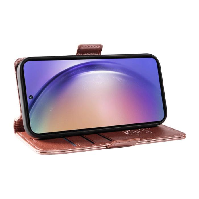 YIKATU - YIKATU Samsung Galaxy A35 5G Fodral Konstläder - Roséguld