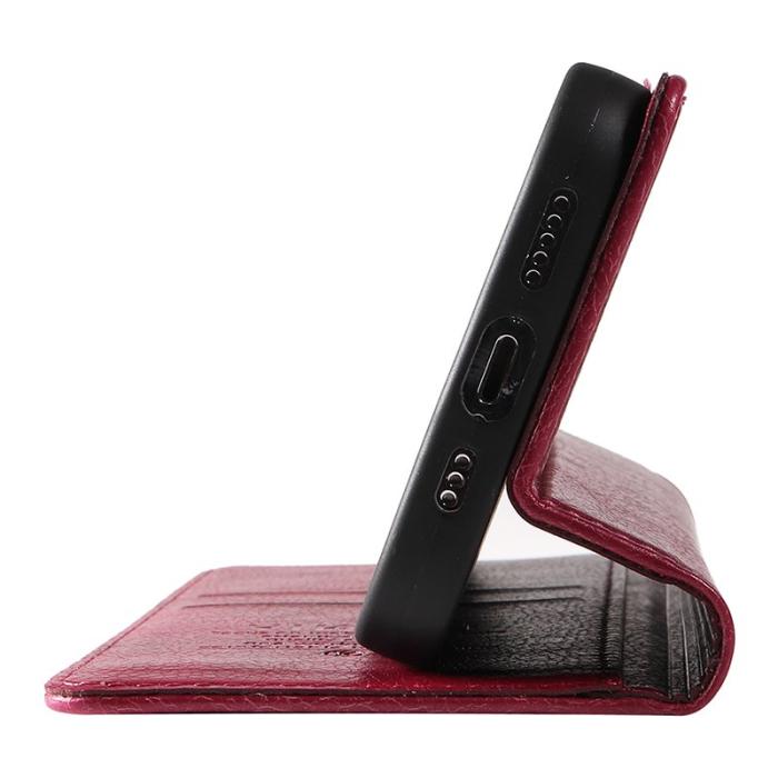 YIKATU - YIKATU Samsung Galaxy A35 5G Fodral PU Läder - Vinröd